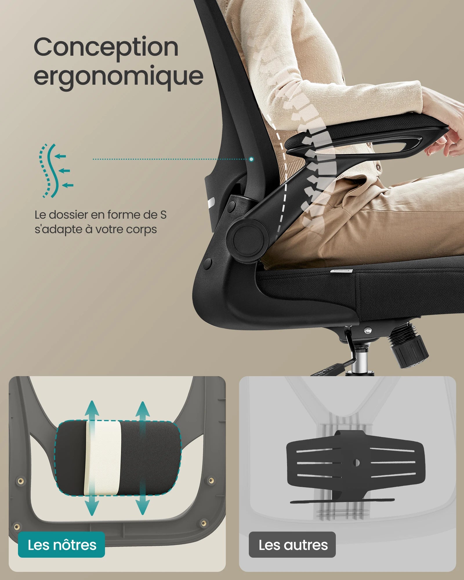 ASTRA - Siège de bureau ergonomique en Mesh avec Repose-tête